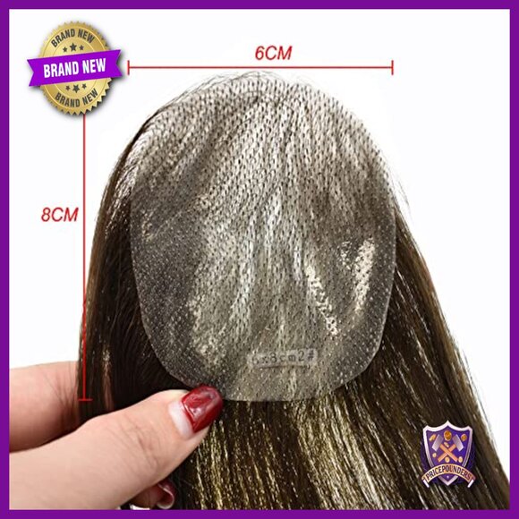 Human Hair Toupee Hairpiece 6x8cm PU Skin Base for Hair Loss Volume main image 7